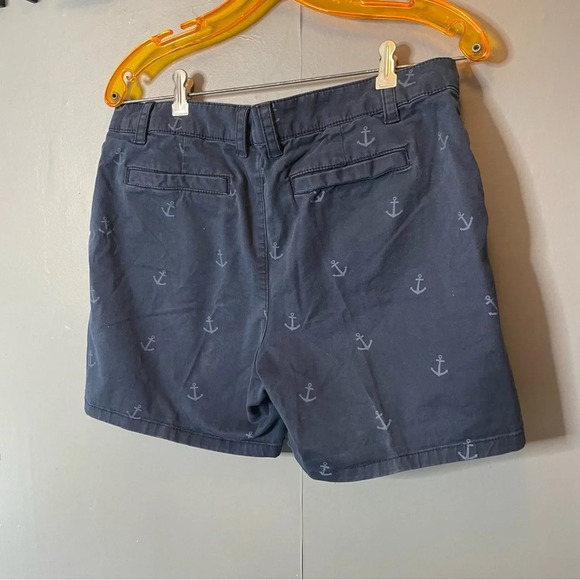 GH Bass&Co blue midi anchor shorts size 8 - Picture 6 of 7